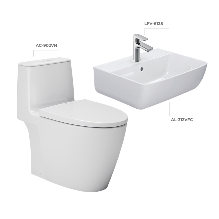 Combo Thiết Bị Vệ Sinh INAX Cát Tường 01-Chính Hãng, Giá Tốt