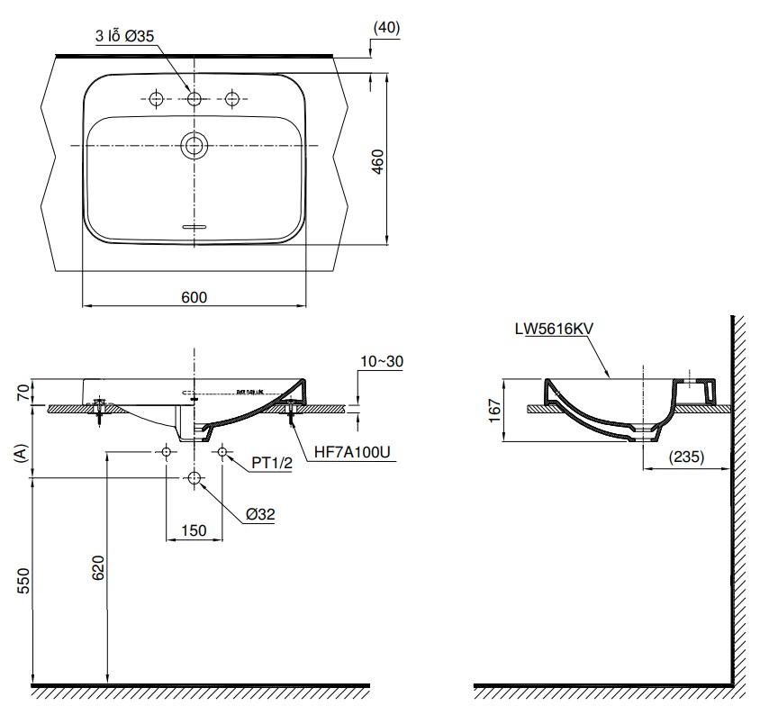 chau lavabo dat ban toto lt5616#xw 3 lo 1