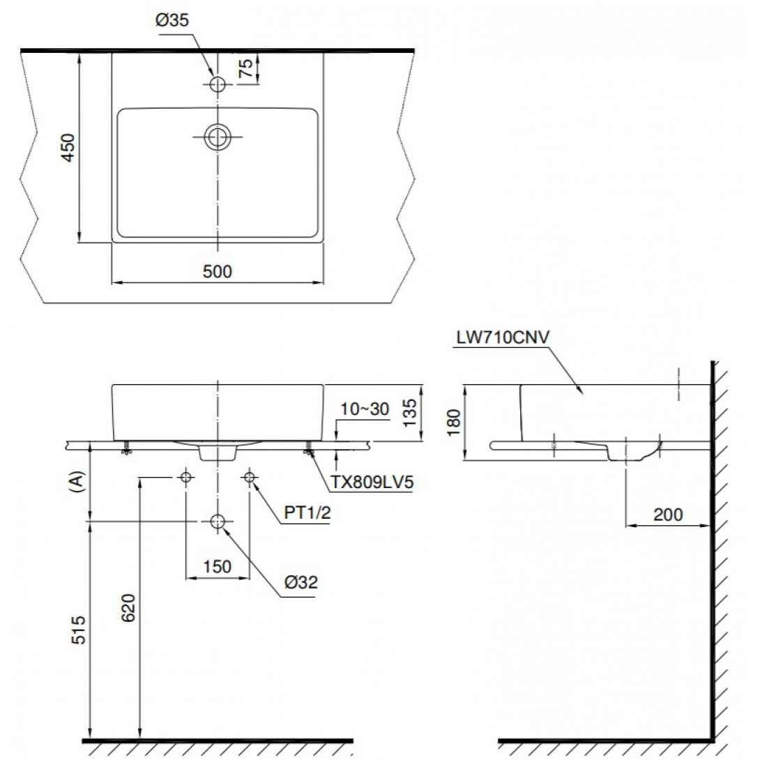 chau lavabo dat ban toto lt710ctr#w 1