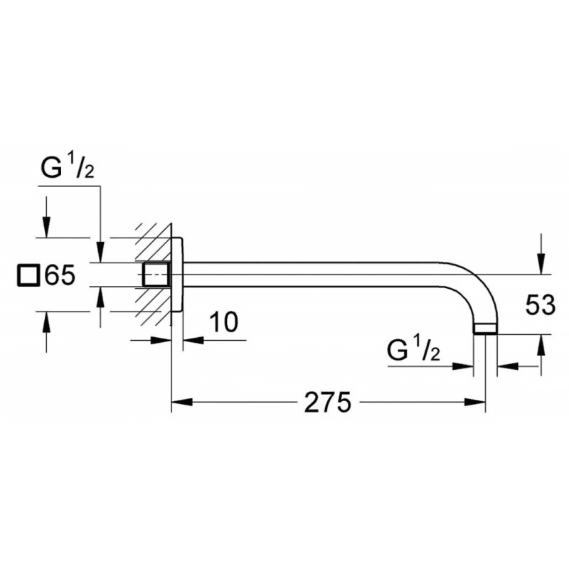 Thanh Treo Sen Grohe 27488000 Gắn Tường Vuông - Nội Thất Nhà Sang